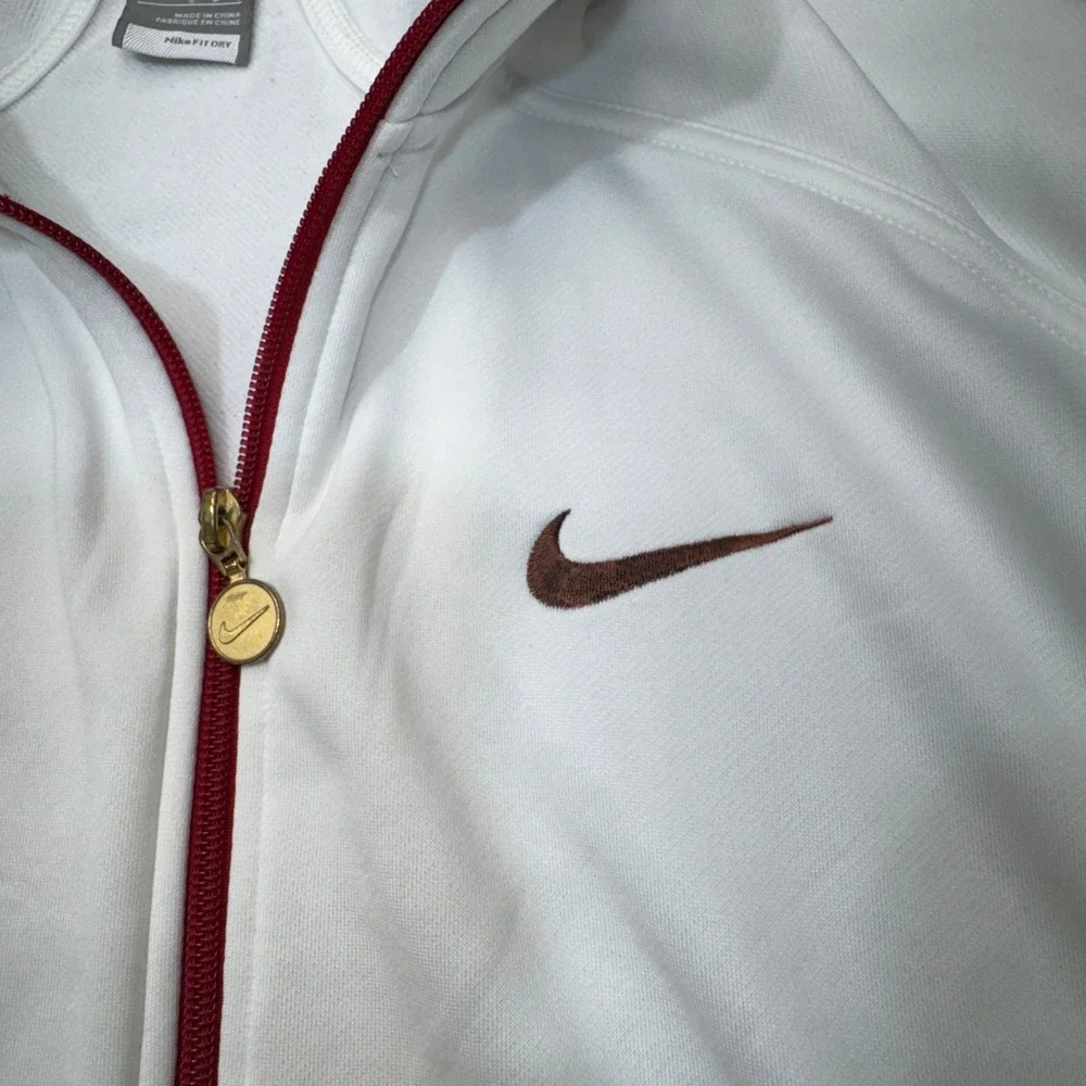 Nike Tracksuit Mens Large Medium White Basketball Warm Up Jacket Pants NYC Set